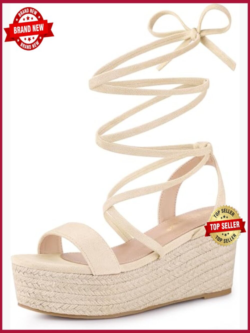 Lace Up Wedge Heel Slingback Platform Strappy Sandals